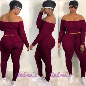Two Piece Crop Top Jumpsuit
